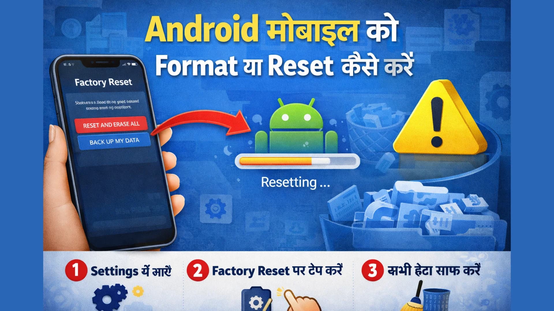 Android फोन Format कैसे करें | Factory Reset Guide